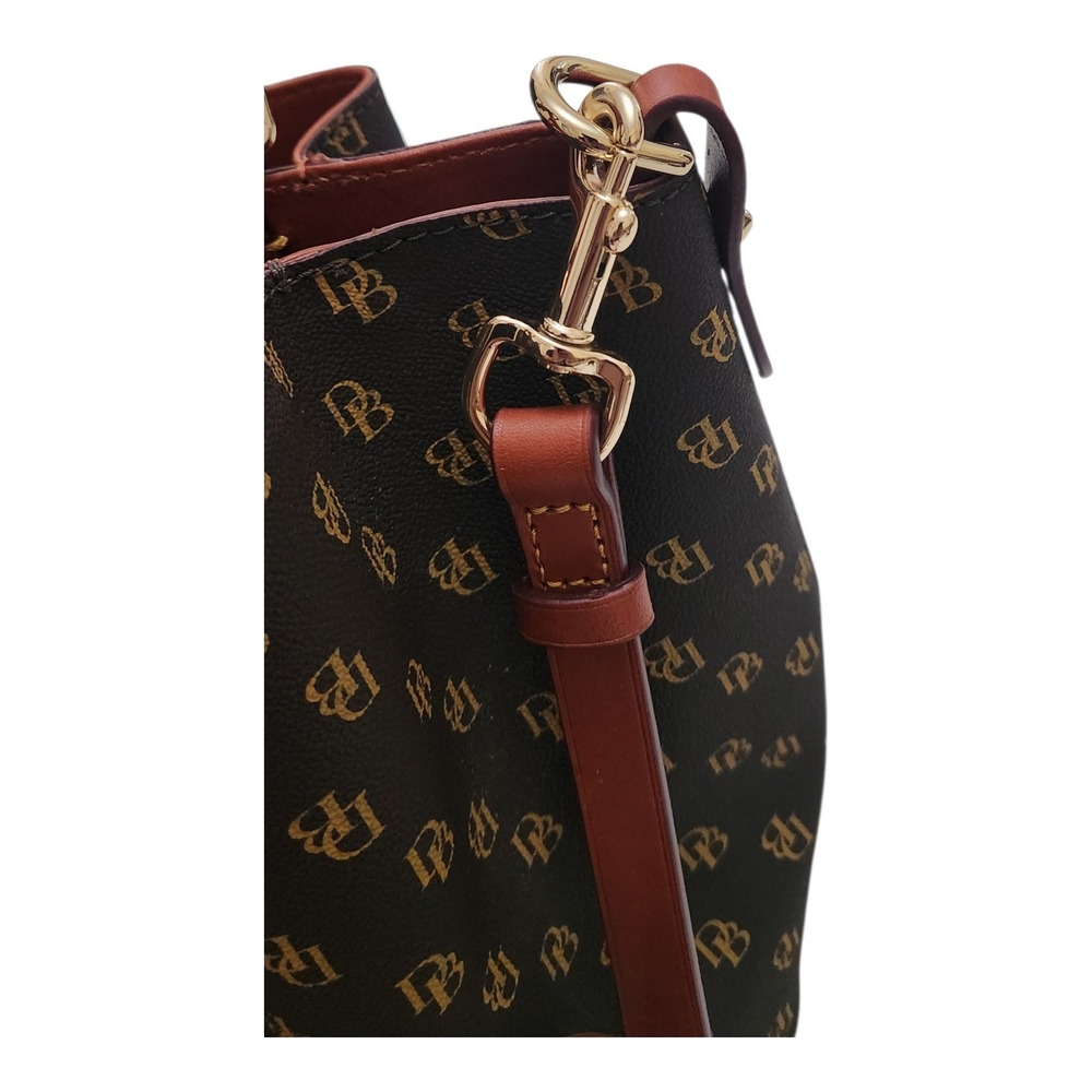 Dooney & Bourke Gretta Small Lexington Monogram Crossbody Bag Brown Tan - Picture 7 of 10